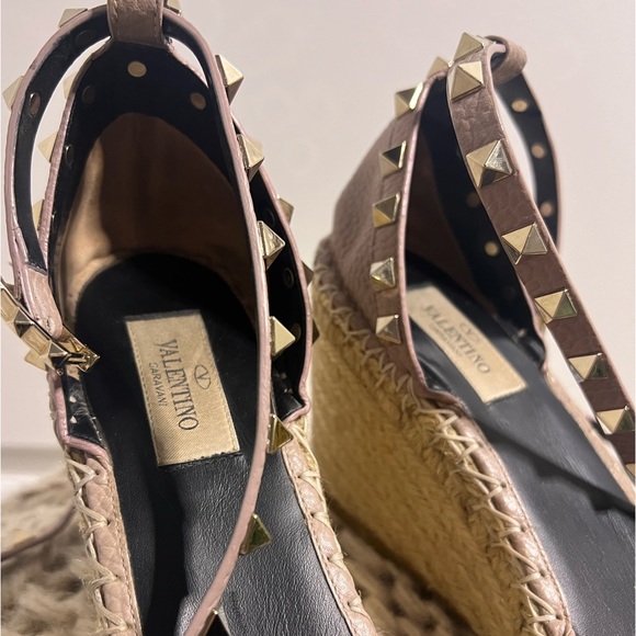 Valentino Garavani Rockstud Espadrilles Wedge Size 39 Early Black Friday Sale! - Picture 3 of 9
